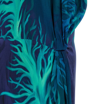 F.R.S. - FOR RESTLESS SLEEPERS Blue Viscose Long Dress