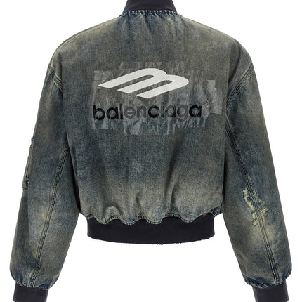 Balenciaga Gray Polyester Bomber