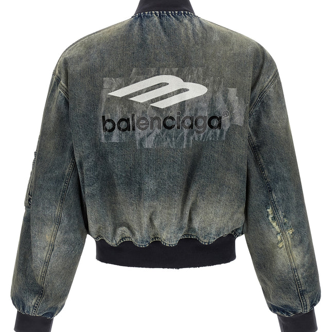 Balenciaga Gray Polyester Bomber