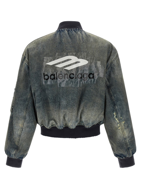 Balenciaga Gray Polyester Bomber