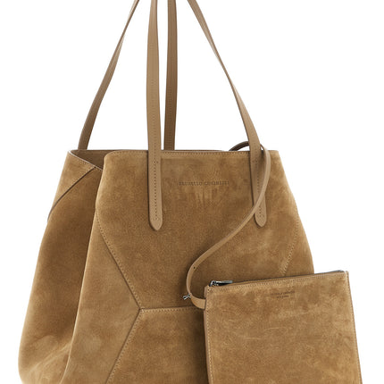 Brunello Cucinelli Brown Calfskin Shoulder Bag