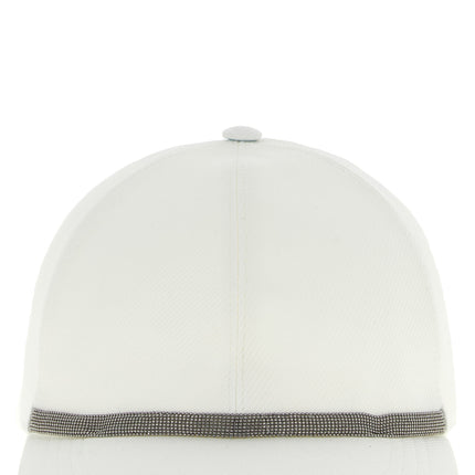 Brunello Cucinelli White Cotton Cap (Baseball Hat)