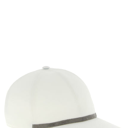 Brunello Cucinelli White Cotton Cap (Baseball Hat)
