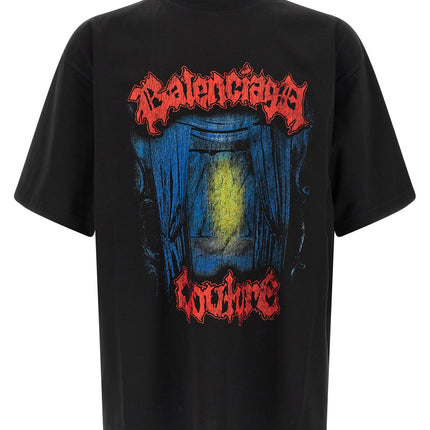 Balenciaga Black Cotton T-Shirt