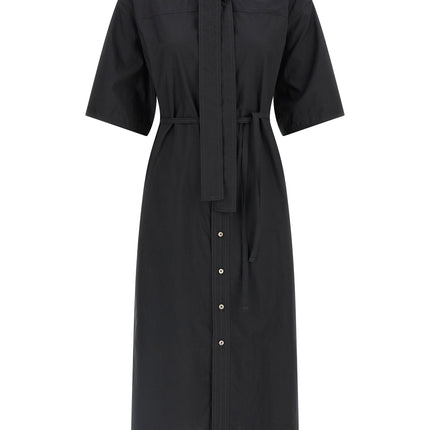 Lemaire Black Cotton Midi Dress