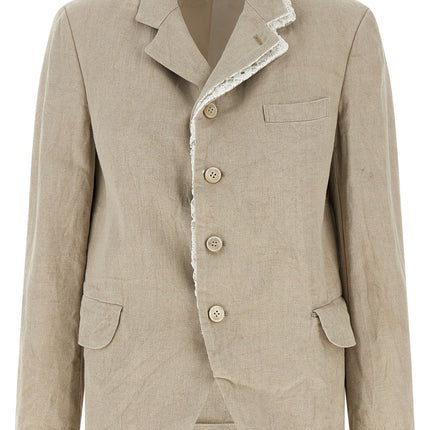 Comme Des Garçons Beige Linen Blazer