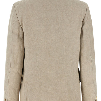 Comme Des Garçons Beige Linen Blazer