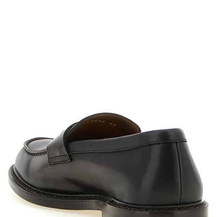Doucal's Brown Calfskin Slip-On Loafers