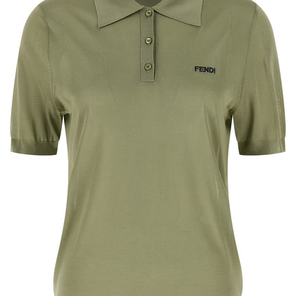 Fendi Bicolor Viscose Polo Shirt