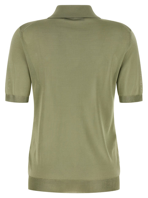 Fendi Bicolor Viscose Polo Shirt