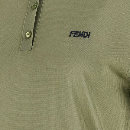 Fendi Bicolor Viscose Polo Shirt