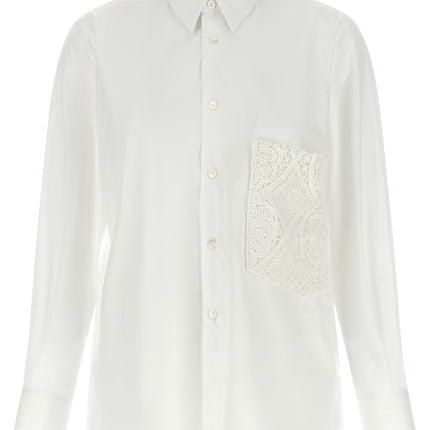 Comme Des Garçons White Cotton Blouse