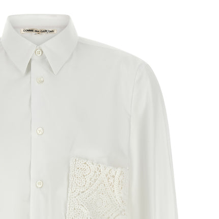 Comme Des Garçons White Cotton Blouse