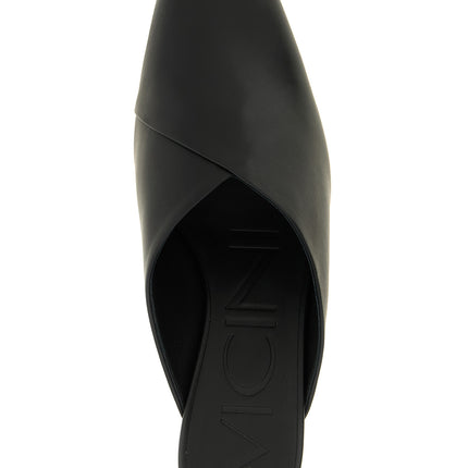 VICINI Black Calfskin Mid Heel Pumps