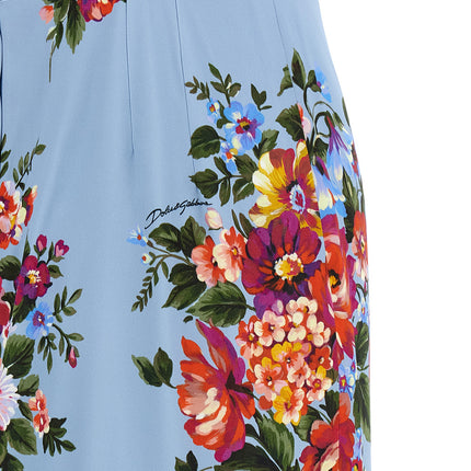 Dolce & Gabbana Blue Viscose Midi Dress