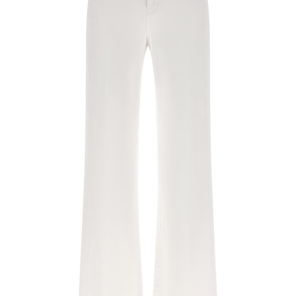 L'Agence White Cotton Straight-Leg Jeans