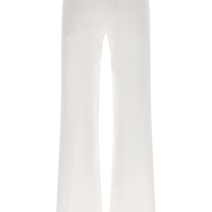 L'Agence White Cotton Straight-Leg Jeans