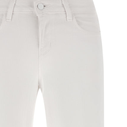 L'Agence White Cotton Straight-Leg Jeans