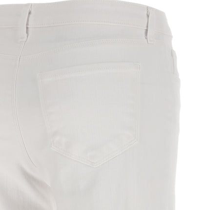L'Agence White Cotton Straight-Leg Jeans