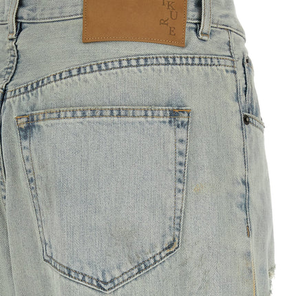 Haikure Blue Cotton Flared Jeans