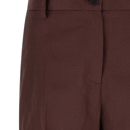 Alberto Biani Brown Viscose Casual Pants