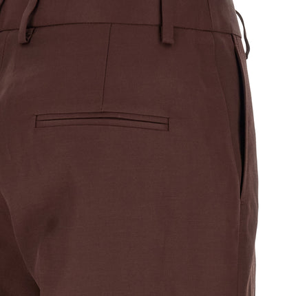 Alberto Biani Brown Viscose Casual Pants