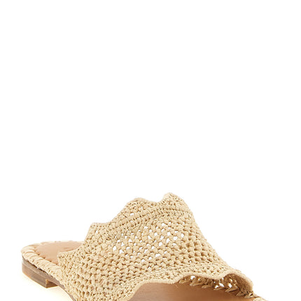 ODISSI Beige Viscose Slides