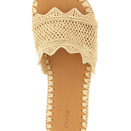 ODISSI Beige Viscose Slides