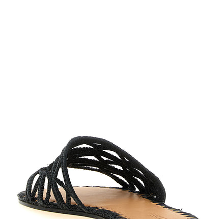 ODISSI Black Viscose Slides