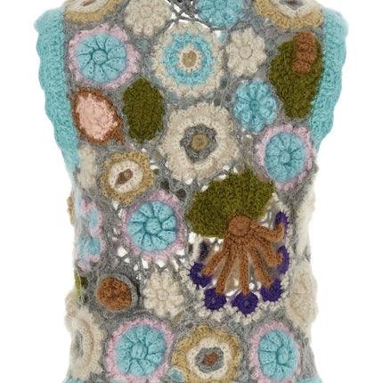 Ganni Multicolor Wool Sleeveless Jacket