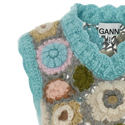 Ganni Multicolor Wool Sleeveless Jacket