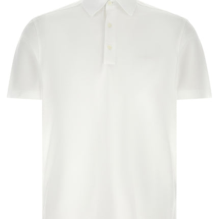 ZEGNA White Cotton Polo Shirt