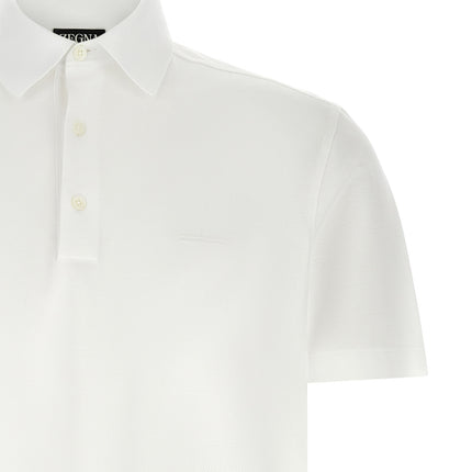 ZEGNA White Cotton Polo Shirt