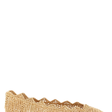 ODISSI Beige Viscose Ballet Flats