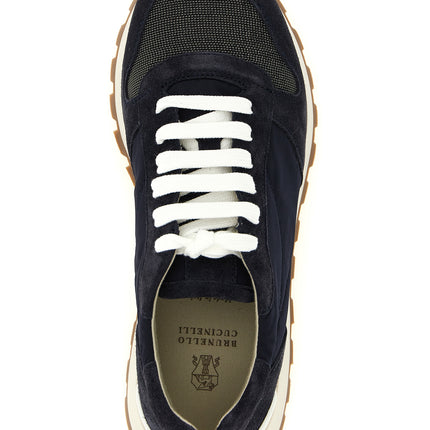 Brunello Cucinelli Blue Polyester Athletic Sneakers