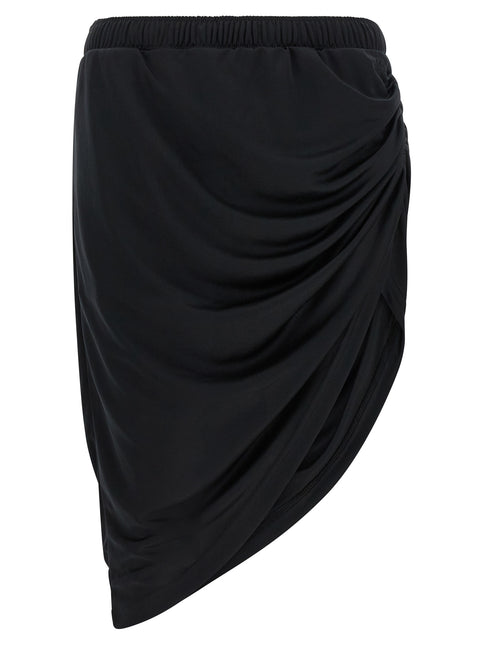 Courrèges Black Polyester Long Skirt