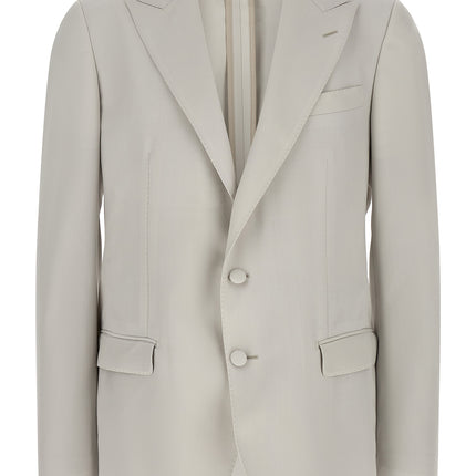 Dolce & Gabbana Gray Virgin Wool Blazer