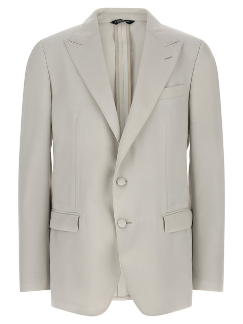 Dolce & Gabbana Gray Virgin Wool Blazer