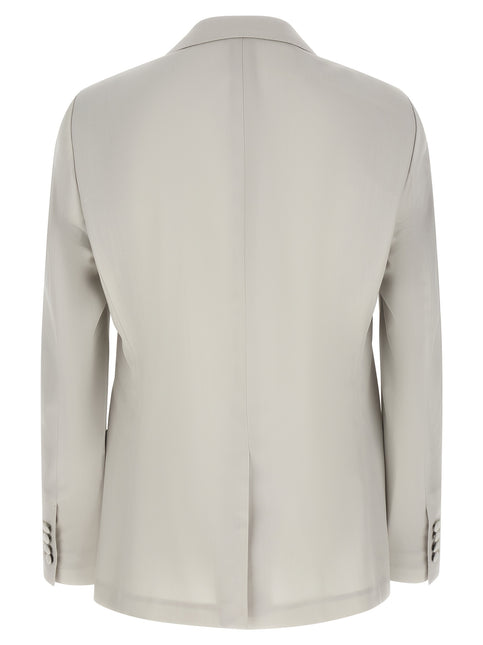 Dolce & Gabbana Gray Virgin Wool Blazer