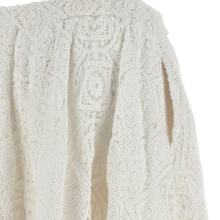 Comme Des Garçons White Cotton Midi Skirt