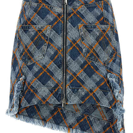 Vivienne Westwood Blue Cotton Long Skirt