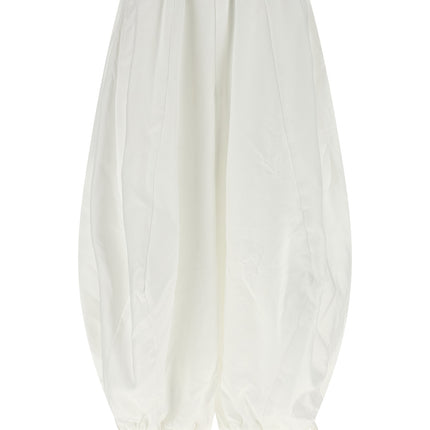 Comme Des Garçons White Polyester Casual Pants