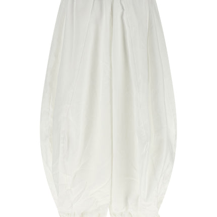 Comme Des Garçons White Polyester Casual Pants
