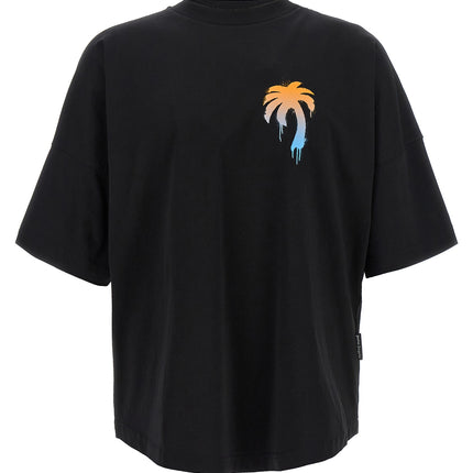 Palm Angels Black Cotton T-Shirt