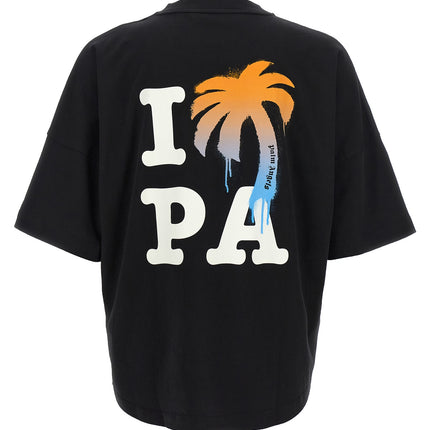 Palm Angels Black Cotton T-Shirt