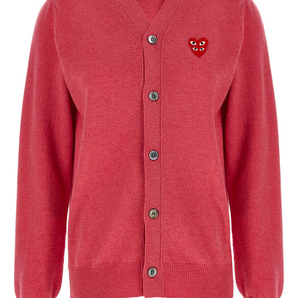 Comme Des Garçons Play Multicolor Wool Cardigan