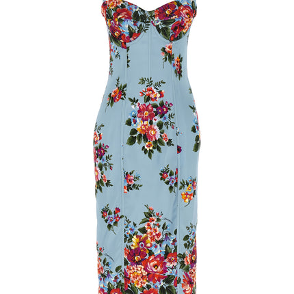 Dolce & Gabbana Blue Viscose Midi Dress
