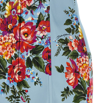Dolce & Gabbana Blue Viscose Midi Dress