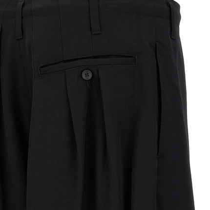 Yohji Yamamoto Black Triacetate Casual Pants