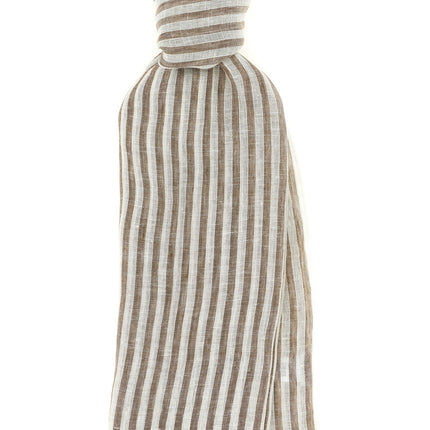 Brunello Cucinelli Brown Linen Scarf